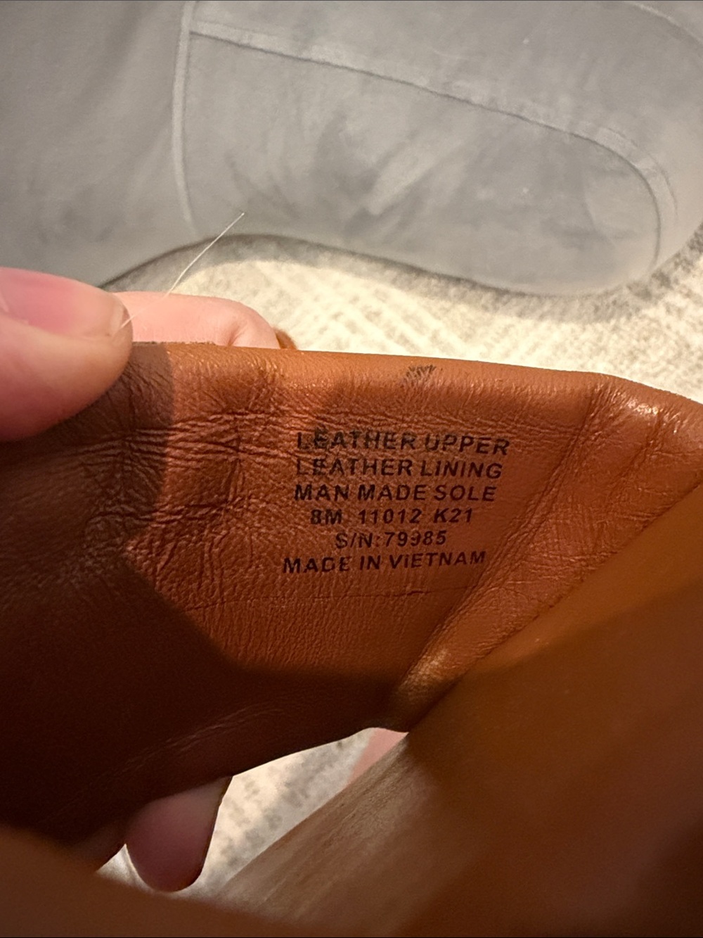 Tory Burch Cognac Leather Slide Sandals with Gold Logo - Picture 6 of 7